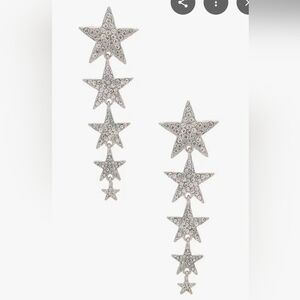 Silver Star Dangle Earrings